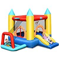 Los mejores  - COSTWAY Castillo Hinchable con Tobogán y 30 Bolas para Infantil Centro de Juego de 300x280x210 cm Sin Soplador
